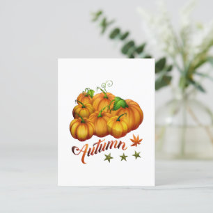Kürbis Herbst Postkarte