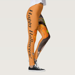 Kürbis-Hexe-Zauberer-Halloween-Tanz-extravagantes Leggings