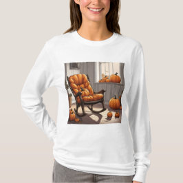Kürbis in den weißen, langschlauchigen T - Shirt