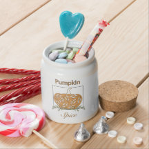 Kürbis in Licht - Kürbisgewürze Candy Jar