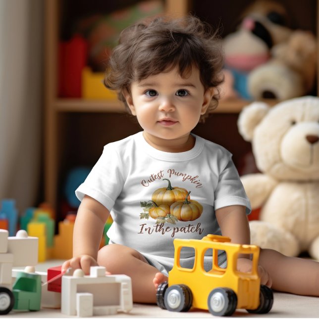 Kürbis in Pflaster, Fall, Erntedank Baby Strampler (Von Creator hochgeladen)