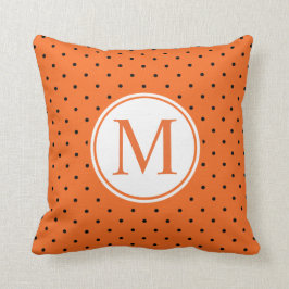 Kürbis-inspiriertes Halloween-Monogramm| Kissen