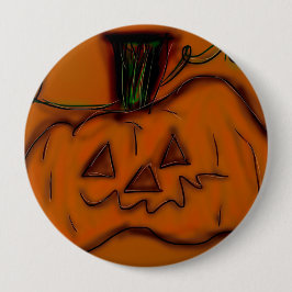 Kürbis Jack O Lantern handgezeichnete Kunst Button
