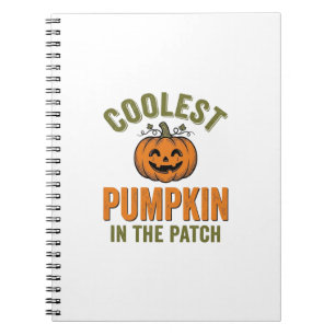 Kürbis kälteste im Patch Vintage Halloween Dekor Notizblock