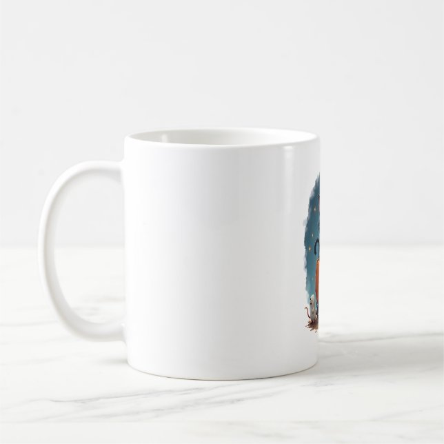 Kürbis Katzen Express Kaffeetasse (Links)
