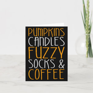 Kürbis Kerzen Flauschige Socken Kaffee Shirt Herbs Karte