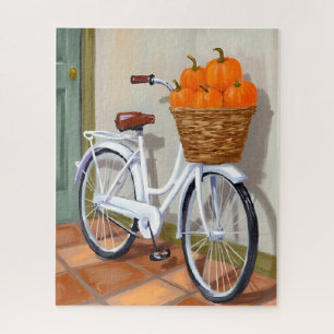 Kürbis-Korb-Fahrrad-Herbst-Aquarell