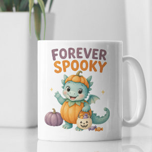 Kürbis-Kostüm des Forever Spooky Drachen Halloween Kaffeetasse