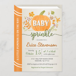 Kürbis-Kürbis-Storybook Neutral-Baby-Sprinkle Einladung