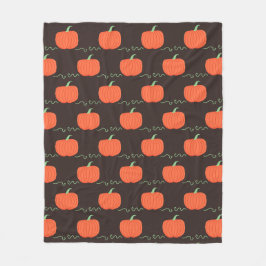Kürbis-Kürbisgeflecht (braun & orange) Fleecedecke
