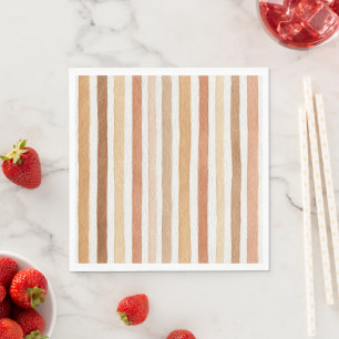 Kürbis-Latte-Blush-Streifen Serviette