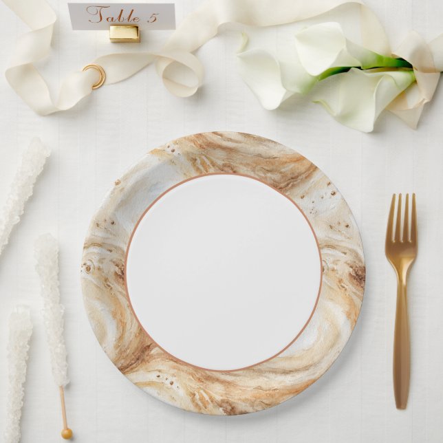 Kürbis-Latte-Mäander-Junggesellinnen-Abschied Pappteller (Hochzeit)