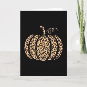 Kürbis-Leoparden-Druck Gepard Herbst Grafik Dank Karte