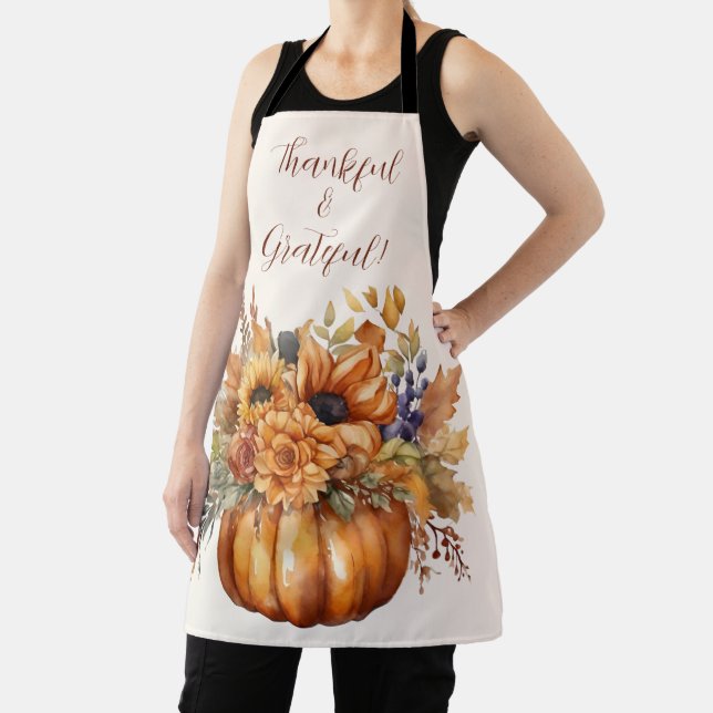 Kürbis mit Blumen-Thanksgiving- Schürze (InSitu)