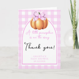 Kürbis mit rosa Bugbogenbrunnendusche Dankeskarte