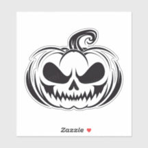 Kürbis mit Schädelschablone