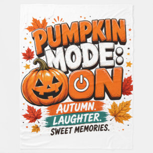 KÜRBIS-MODUS: AN Herbst. Lachen. Süße Erinnerungen Fleecedecke