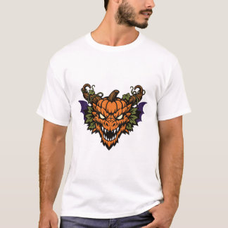 Kürbis-Monster-Halloween-Fledermaus T-Shirt
