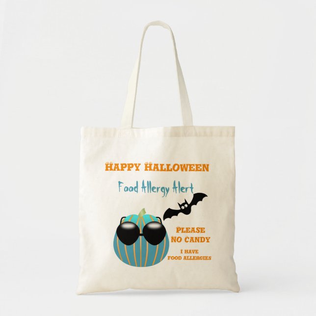 Kürbis-Nahrungsmittelallergie-Tasche Halloweens Tragetasche (Vorne)