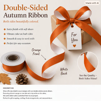 Kürbis Orange Herbst Geschenkverpackung - Basteln Satinband