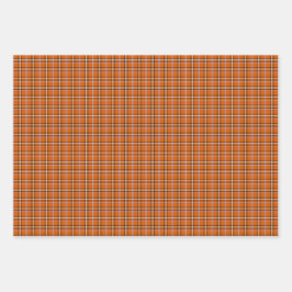 Kürbis-Orange-Karorettro-Farbe Geschenkpapier Set
