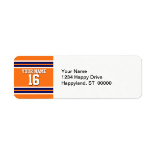 Kürbis-Orange mit Marine-Weiß Stripes Team Jersey