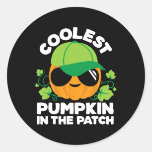 Kürbis-Patch Kinder Jungen oder Mädchen Herbst Coo Runder Aufkleber