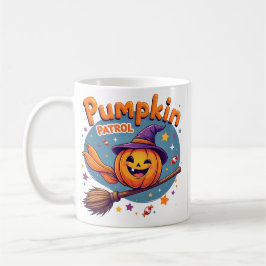 Kürbis-Patrouillen-Hexenbesen-Halloween-Tasse Kaffeetasse