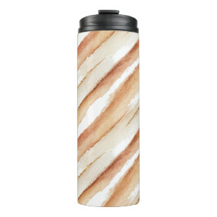 Kürbis Pfirsich Latte Streifen Thermosbecher