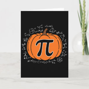 Kürbis-Pi-Kuchen-Mathe-Lehrer Lustiger Halloween-D Karte