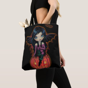 Kürbis Pixie Süße Große Augen Kunstwerk Tasche