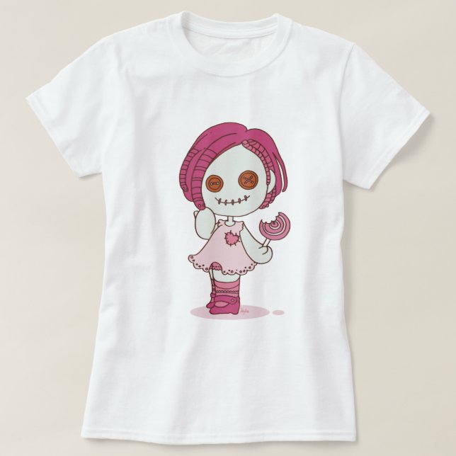 Kürbis Popsiclezombie-Mädchen-Shirt T-Shirt (Design vorne)