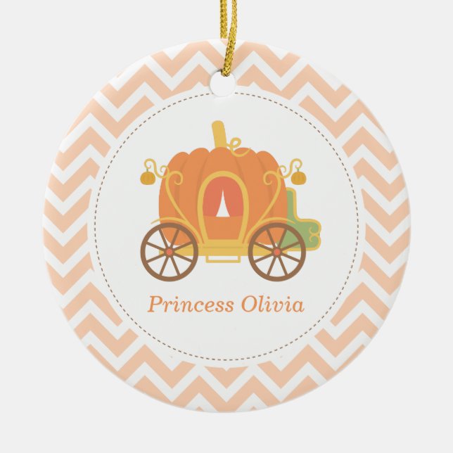 Kürbis-Prinzessin Carriage Girls Room Decor Keramikornament (Vorne)
