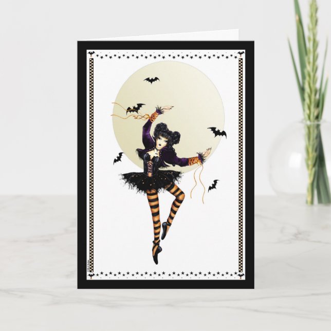 Kürbis-Prinzessin Halloween Card Karte (Vorderseite)