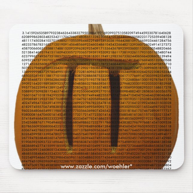 Kürbis-PU, 3,14159265358979323846264338327950… Mousepad (Vorne)
