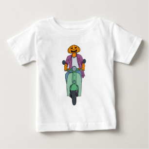 Kürbis-Reiter auf Mint-Scooter Baby T-shirt