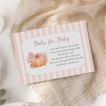 Kürbis-Rosa-Gingham-Baby-Shower-Bücher für Baby
