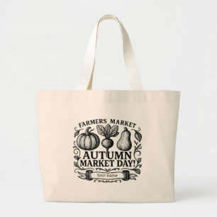 Kürbis, Rübe & Squash Herbst! Personalisiert Jumbo Stoffbeutel