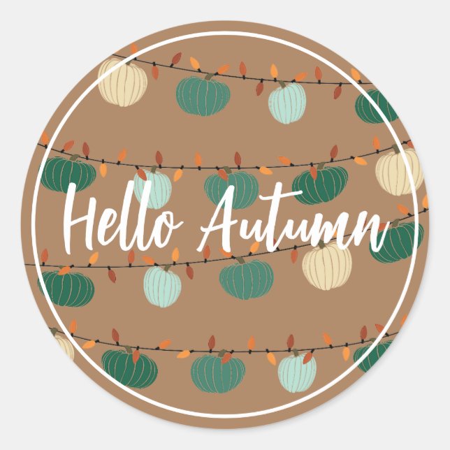 Kürbis Runder Aufkleber (Vorderseite)