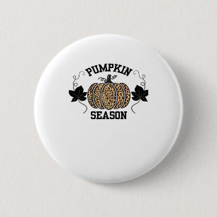 Kürbis-Saison  Gepardter Druck Kürbis Herbst-Desig Button