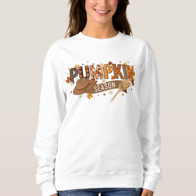 Kürbis-Saison Herbst-Sweatshirt Sweatshirt (Vorderseite)
