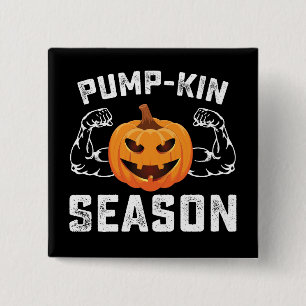 Kürbis-Saison Kürbis-Gym-Workout Fitness Button