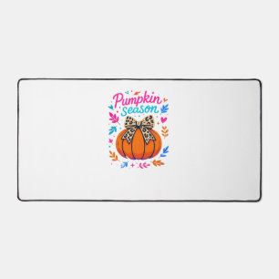 Kürbis-Saison-Leoparden-Bogen-Design � Cute Herbst Schreibtischunterlage