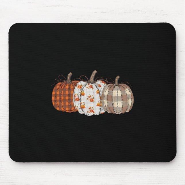 Kürbis-Saison-Patchwork-Erntedankfest Herbst  Mousepad (Vorne)
