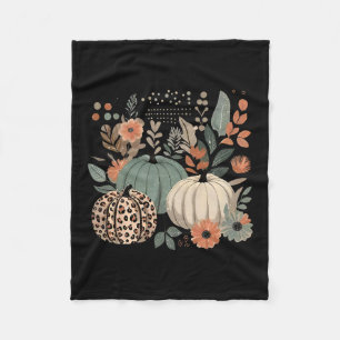 Kürbis-Saison Wildblume Erntedankfest Herbst Fleecedecke