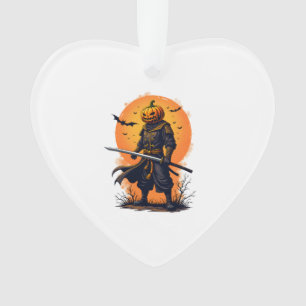 Kürbis-Samurai � Halloween-Krieger-T-Shirt Ornament