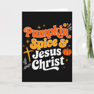 Kürbis Sce Und Jesus Christus Christlicher Herbst  Karte