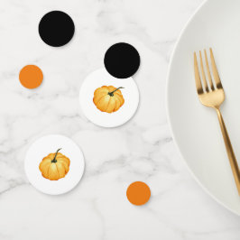 Kürbis schwarz und orange konfetti