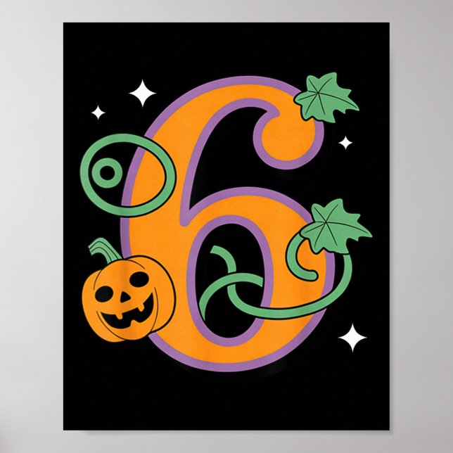 Kürbis Sechs Sieben 67 Passendes 6 Halloween Paar  Poster (Vorne)