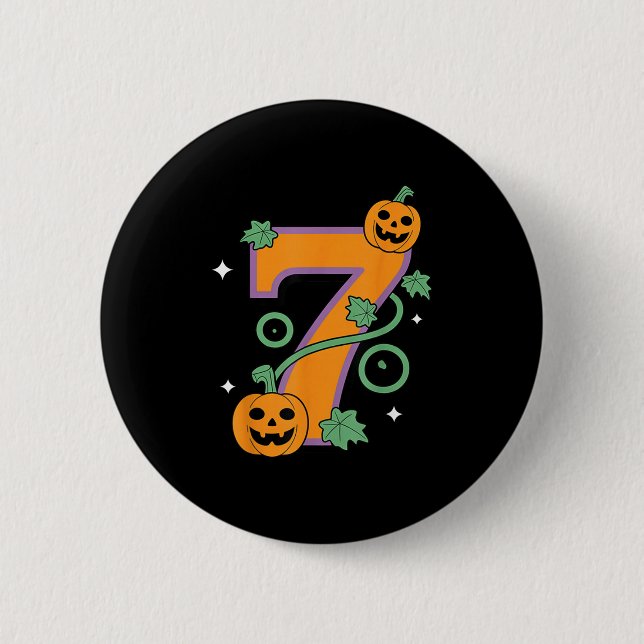 Kürbis Six Seven 67 passend 7 Halloween Paare  Button (Vorderseite)